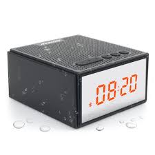 Reacher Shower Wireless Bluetooth 4 0 Speaker Travel Alarm Clock Radio Usb Input Computer Sp Wireless Speakers Bluetooth Radio Alarm Clock Wireless Bluetooth
