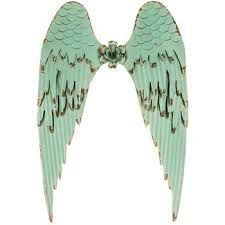Turquoise Angel Wings Metal Wall Decor Shabby Chic Pillows Shabby Chic Frames Shabby Chic Living Room