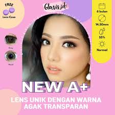 Jual Softlens New A+ Exoticon Normal Ring Hitam 14.5mm Grey Hazel Free  Lenscase