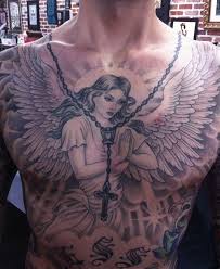 70 Angel Tattoo Designs Allcooltattoos Com Angel Tattoo Designs Beautiful Angel Tattoos Chest Tattoo Men