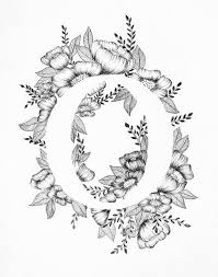 Black And White Letters Background Letter O Print Alphabet Calligraphy Typography Monogram Etsy Ink Art White Ink Lettering Alphabet