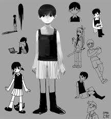 A black lightbulb hangs from the ceiling… wherever it is. Omori On Twitter Old Character Doodles Bottom Right Hero Is Still My Favorite 2014