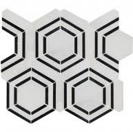 Msi rhombix dove random sized marble mosaic tile. 12x12 Rhombix Dove Polished Marble Mosaic Tile