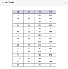 where is the size chart cudo shopping