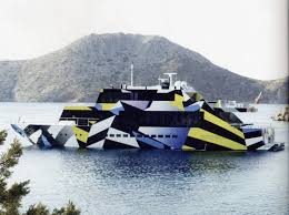 Dazzle Dazzle Camouflage Jeff Koons Boat