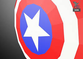 Diy Template For Creating A 3d Model Of A Captain America Shield To Use As A Wall Decoration To Do Download This Digital Diy Template Paper Crafts Prop Making