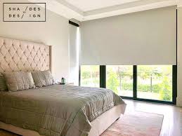 Offering 100% privacy and almost total blackout, these amazing shades will open and close with the touch of a button or swipe. Motorized Blackout Shades Pinecrest Somfy Shades In Pinecrest Blackout Shades Motorized Blackout Shades Window Treatments Bedroom
