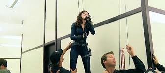 It's this scene that's in the black widow trailer we saw, so it could well be used at the start of the movie, leading to romanoff going on the run and finding herself in budapest as we saw in the trailer. Scarlett Johansson Iron Man 2 Gif Scarlett Johansson Movies