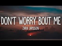 Zara Larsson Don T Worry Bout Me Lyrics Youtube Me Too Lyrics Zara Larsson No Worries