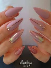 More images for uñas de acrilico rosas con dorado » Unas Rosa Con Dorado