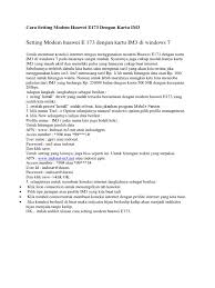 At commands for huawei e3276 Cara Setting Modem Huawei E173 Dengan Kartu Im3
