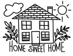 Home sweet home coloring page that you can customize and print for kids. Home Sweet Home House Coloring Page By Ashley Owen Tpt
