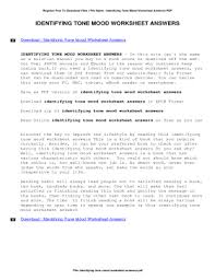 Worksheet will open in a new window. Fillable Online Identifying Tone Mood Worksheet Answers Identifying Tone Mood Worksheet Answers Fax Email Print Pdffiller