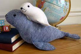Slippy And Slide Stuffed Felt Seals Pdf Pattern Etsy Sewing Stuffed Animals Stuffed Animal Patterns Sewing Toys