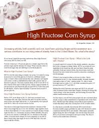 1look at the nutrition label. A Not So Sweet Story High Fructose Corn Syrup Obesity Action Coalition