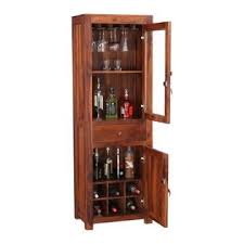 Woodrow Solid Wood Tall Bar Cabinet In Honey Color By Hometown Bar Cabinet Wood Bar Cabinet Tall Bar Cabinet