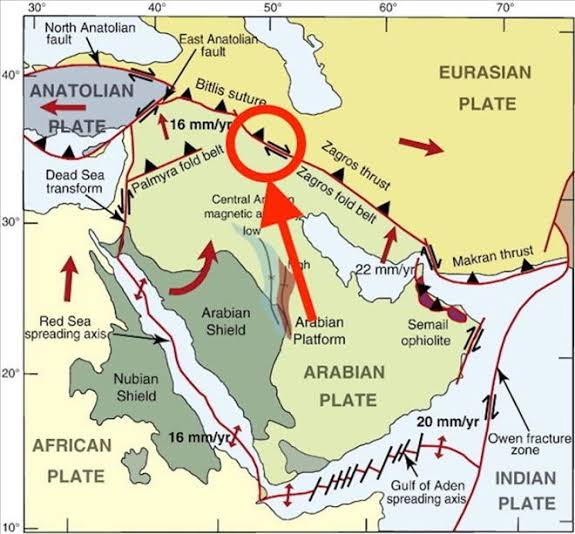 iran deprem fay hattı ile ilgili görsel sonucu