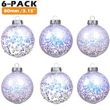 Shatterproof ornaments combine the beauty and luster of real glass with the unbreakable practicality of plastic. Xmasexp Christmas Ball Ornaments 80mm 3 15 Shatterproof Clear Pastic Ball Christmas Tree Decoration Delicate Hanging Ornaments For Xmas Party 6 Counts Iridescent Buy Online In Trinidad And Tobago At Trinidad Desertcart Com Productid