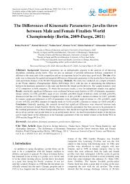 Jan zelezny's height not available right now. Pdf The Differences Of Kinematic Parameters Javelin Throw Between Male And Female Finalists World Championship Berlin 2009 Daegu 2011