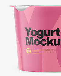 Download Matte Plastic Yogurt Cup With Foil Lid Mockup Front View In Cup Bowl Mockups On Yellow Images Object Mockups