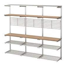 kungsfors ophangrail met plank wandrail roestvrij staal essen winkel hier ikea roestvrij staal plank ikea