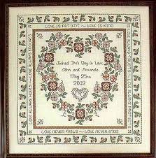 Discover thousands of more patterns to print online instantly at crosstitch.com. 20 Wedding Samplers Ideas Wedding Sampler Cross Stitch Wedding Sampler Cross Stitch