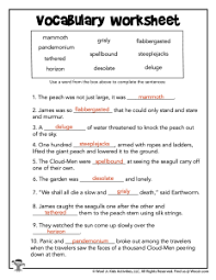 James and the giant peach · what happens to james' parents? James And The Giant Peach Lesson Plan And Worksheets Woo Jr Kids Activities Children S Publishing