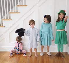 Wendy dress up costume with hair bow. Diy Halloween Costumes Peter Pan Wendy Michael And John
