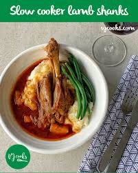 Slow Cooker Lamb Shanks Vj Cooks Recipe Slow Cooker Lamb Lamb Shanks Slow Cooker Lamb Shank Recipe