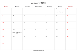 Customize and download these microsoft word templates with our word download this editable monthly 2021 planner word template with the usa federal holidays. Download Editable Calendar January 2021 Pdf Version