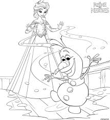 Cette force maléfique se déclenchera contre son gré lorsqu'elle accédera au trône, la contraignant à l'exil. Coloriage Elsa Sauve Olaf Jecolorie Com