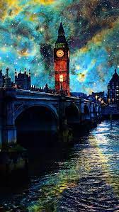 Fanasy Night In London Iphone 5s Wallpaper London Painting Hd Wallpaper Iphone Iphone 6s Wallpaper