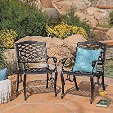 Great Deal Furniture Myrtle Beach Outdoor Shiny Copper Finished Aluminum Dining Chairs Set Of 2 Patio Dining Chairs Aluminum Patio Outdoor Dining Spaces