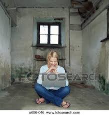 Download basement images and photos. Woman Using Laptop In Basement Stock Photograph Is696 046 Fotosearch