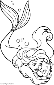As is well known creative activities play an important. Princess Ariel Hugs Flounder Coloring Page Coloringall
