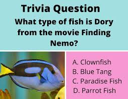 Rd.com knowledge facts you might think that this is a trick science trivia question. Welsh Road Library Today S Trivia Question Is What Type Of Fish Is Dory From The Movie Finding Nemo A Clownfish B Blue Tang C Paradise Fish D Parrot Fish Check Back