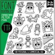 Download peterpan font with regular style. Peter Pan Storybook Doodle Font Zip A Dee Doo Dah Designs Tpt
