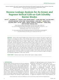 Now, you have a basic knowledge of what you are. Pdf Reverse Leakage Analysis For As Grown And Regrown Vertical Gan On Gan Schottky Barrier Diodes