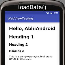 You can also specify html string and can show it inside your application using webview. Webview Tutorial With Example In Android Studio Abhi Android