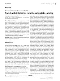 Select from premium ventura avenue of the highest quality. Pdf Switchable Inteins For Conditional Protein Splicing