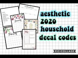 Why not subscribe to my channel to become a #bexyycorn, and don't forget to give this video a like! Aesthetic 2020 Household Picture Decals Planners Calenders Quotes Etc Youtube Calendar Decal Bloxburg Decal Codes Custom Decals