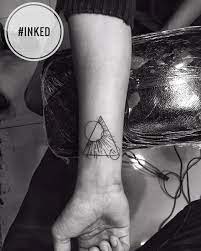 Geometrical Tattoo Triangle Is The Symbol Of Element Fire For Zodiac Leo Sun Symbolises Fire And Also Is A Sy Fire Tattoo Elements Tattoo Ankle Tattoo Small