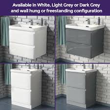 See more ideas about basin vanity unit, bathroom vanity units, vanity units. 600mm Bathroom Vanity Unit Basin Drawer Storage Cabinet Furniture Charcoal Grey Kitchen Bath Fixtures Diy Tools Cate Org