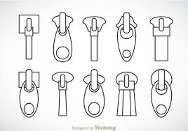 Zipper Pull Outline Vector Zipper Drawing Digital Fashion Illustration Illustration Fashion Design