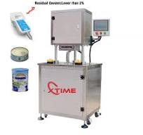 Semi Automatic Vacuum Nitrogen Seamer Curry Paste Canned Food Vacuum Capping Machine