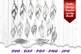 Free 3d printed glowforge bed pin and steps for you to modify it if you want! Feather Earring Earrings Template Svg Dxf Cut Files Bundle 434726 Illustrations Design Bundles