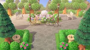 Animal Crossing New Horizons On Instagram Plaza Inspiration I Love Details Like The Bike Credit To Mayor Asa On Tumblr Animal Crossing Hayvan Gecisi