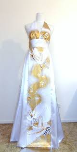 Black And Blue Or White And Gold Dress Explained Wedding Dress Made With Vintage Bridal Kimono Halter Neck Etsy In 2020 Bridal Kimono Japanese Wedding Dress Evening Dresses Prom