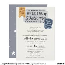 Long Distance Baby Shower By Mail Invitation Zazzle Com Long Distance Baby Shower Long Distance Baby Shower Invitations Virtual Baby Shower Invitation