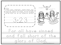 In this collection, you will receive 3 pages in one pdf file. Bible Verse Romans 3 23 Tracing Worksheet Preschool Kdg Bible Stories